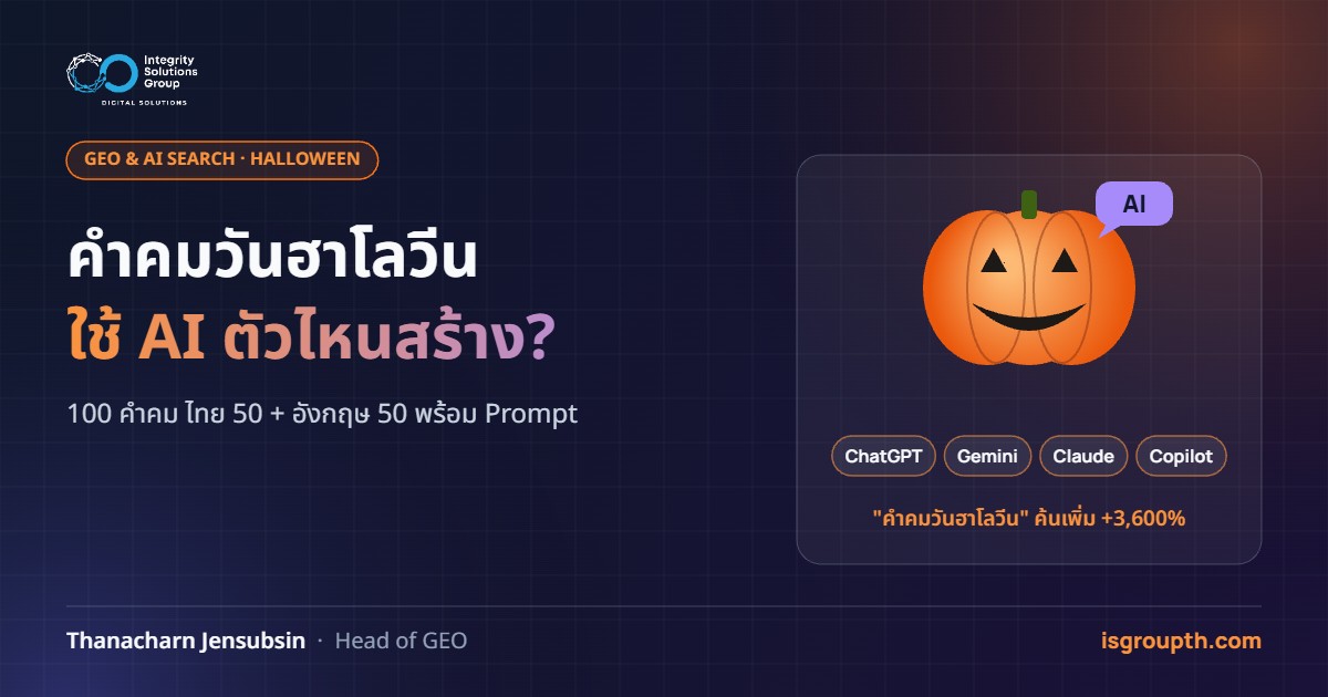 คำคมวันฮาโลวีน ใช้ AI ตัวไหนสร้าง - 100 คำคม ไทยและอังกฤษ